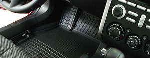 Ковры резиновые (сетка) Seintex для Audi A8 III (D4) 2010- (цвет Черный)